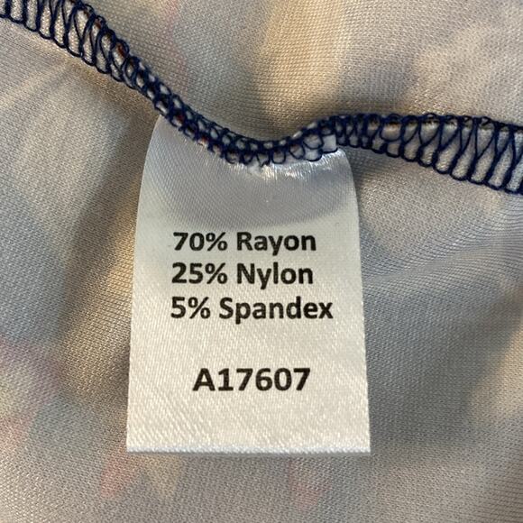 Appleseed’s Navy and Rust Floral Knit Shift Dress Size Medium - Picture 4 of 7